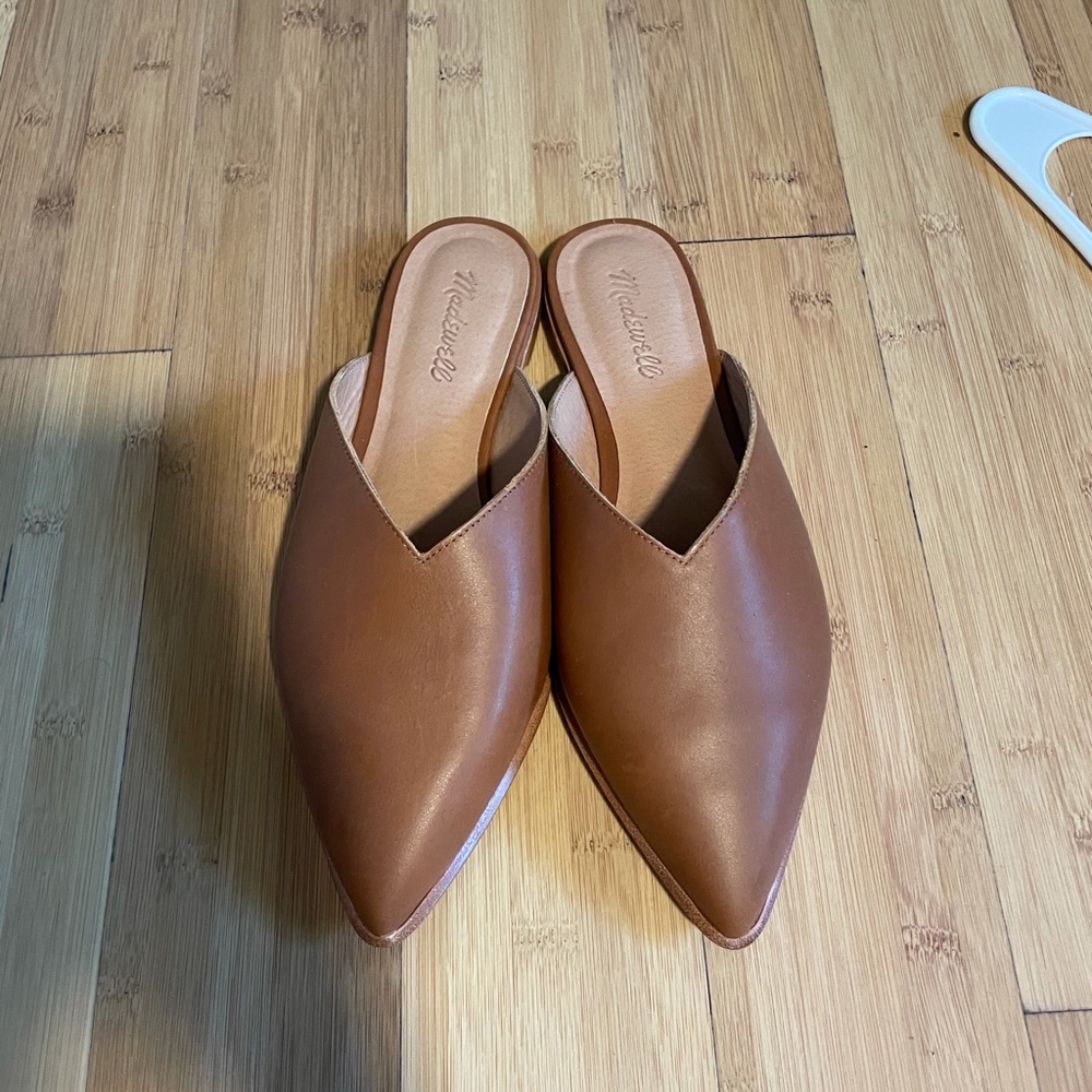 Madewell Emelia Flat Leather mules - size 10